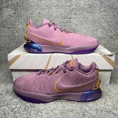 Item: Nike Lebron 21 Xxi 'Freshwater' Men Basketball Violet Dust Style Code: Fv2345-500 Condition: 100% Authentic. Brand New Never Worn. Box Included Size: 11 Men's Color: Violet Dust Seller Notes: -100% Trusted Seller. Your Satisfaction Is Very Important To Me! -Orders Before 8am Pst Will Ship Out Same Day; Orders After 8am Pst Will Ship Out Next Business Day, Guaranteed!(Special Requests Available, Please Ask!) -Shipping From California -Bundles Available!!! -All Sales Are Considered Final. Un Low-top Basketball Sneakers With Air Cushioning, Fade-resistant Basketball Shoes For Light Sports, Fade-resistant Training Basketball Shoes, Lebron 20 Violet Frost, Lebron Shoes Purple, Nike Sb Blazer Low, Nike Joyride, Yellow Fade-resistant Basketball Shoes For Streetwear, Nike Air Tailwind