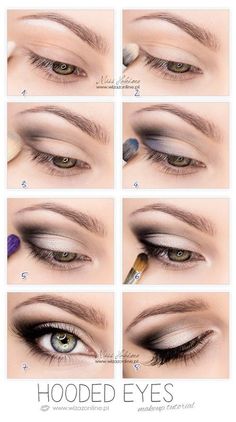 Mata Hooded, Make Up Mata, Hooded Eye Makeup Tutorial, Hooded Eyelids, Tutorial Eyeliner, Makeup Tip, Easy Makeup Tutorial, Smink Inspiration, Hooded Eye Makeup