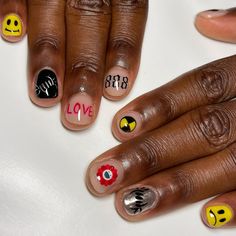 Cool Nail Designs For Men, Asap Rocky Nail Art, Masculine Manicure, Masc Nail Art, Manicure Ideas For Men, Stud Nail Designs, Guys Nail Designs, Masculine Nail Designs, Daisies Nails