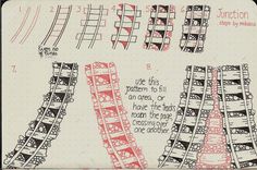 some type of drawing with red ink and black writing on it, including ladders