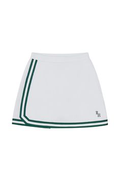 Spelman A-line Tennis Skirt with Green Trim – Recreational Habits Retro Tennis Outfit, Recreational Habits, Green Tennis Skirt, Retro Tennis, Tennis Skirt Outfit, Tennis Outfit, Sup Yoga, Pickle Ball, Tennis Fashion