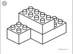 two legos are shown in black and white, one is made out of bricks