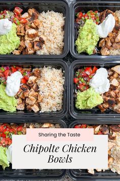 Chipotle Chicken Bowls Lunch Idea Meal Prep, Blue Collar Meals, Healthy Meal Prep For Picky Eaters, Meal Prep For Kids, Easy Low Calorie Meals, Low Calorie Meals, Bowls Dinner, Food Prepping, Prep Food