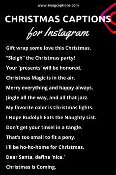 christmas captions for instagrams