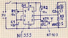 an electronic circuit diagram with the scr and other components in it, including two switches