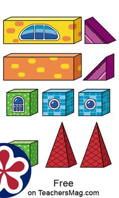 an image of different shapes and sizes for paper crafts with text that says free on teachersmag com