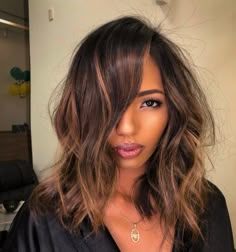 Face Shape Hairstyles, Brown Hair Balayage, Hair Affair, Brown Blonde Hair, Grunge Hair, Hair Color For Black Hair, Ombre Hair, Balayage Hair, Shoulder Length