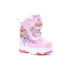 Keep Your Little Girl's Feet Warm And Stylish With These Paw Patrol Toddler Girls Light Up Snow Boots. These Boots Are Perfect For Any Occasion, From Skiing To Walking And Even School. The Hook And Loop Closure Ensures A Comfortable Fit, While The Fur Trim And Cute Paw Patrol Logo Give It A Fashionable Touch. The Light-Up Feature On The Sole Makes It Even More Exciting For Your Child To Wear These Boots And Show Off To Their Friends. Its Pink Color And Skye And Everest Character Design Make It A Paw Patrol Boots, Paw Patrol Logo, Skye And Everest, Paw Patrol Shoes, Toddler Winter Boots, Boys Winter Boots, Boys Rain Boots, Girls Rain Boots, Toddler Rain Boots