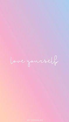 a pink and blue background with the words have yourself written in white on top of it