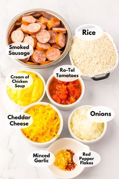 an image of different types of food in bowls