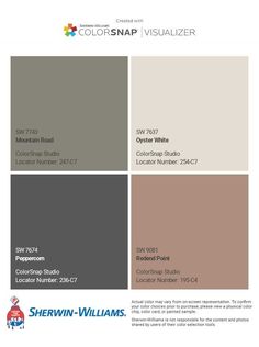 the color scheme for sherylin - williams's new paint palette, which is available