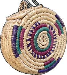 Casual Multicolor Basket Shoulder Bag, Casual Multicolor Basket Bag, Multicolor Woven Straw Basket Bag, Multicolor Woven Basket Straw Bag, Multicolor Basket Bag As Gift, Multicolor Basket Bag As A Gift, Multicolor Basket Bag For Gift, Handmade Multicolor Basket Shoulder Bag, Multicolor Woven Basket Bag