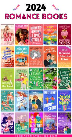 the top 20 romance books for valentine's day, with text overlaying them