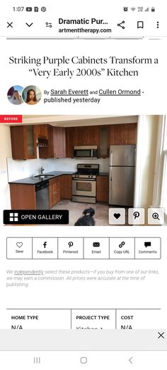 a kitchen with wooden cabinets and stainless steel appliances