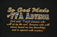 a t - shirt with the words so god made and fta advisor printed on it