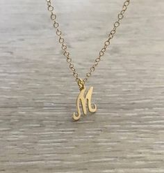 "14k Gold Initial Necklace * Chain: 16\" * #1 Chain: 1x0.7 mm * #2 Chain: 1.5x1 mm * Letter Size: approx. 15x11 mm * 14k Gold Made in USA" Necklace Real Gold, Wide Gold Ring, 14k Gold Initial Necklace, Minimalist Bangle, Star Anklet, Hammered Gold Ring, Letter Charm Necklace, Personalized Gold Necklace, Gold Initial Necklace