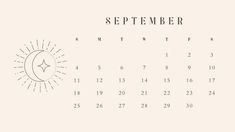 a calendar for the month of november with an image of a crescent and sun on it