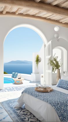 With less than 30 days left in Summer, we've dreamed up this beautiful Greek Villa.

Comment 🇬🇷 if you'd stay here!

#ari #amyrebekahinteriors #summer #greece #summervibes #summerhouse #greekhouse #greeksummer #summeringreece #summerinspiration #ai #aipicture #interiordesign #dreamhouse #vacation #summertime #blue #whiteinteriors #wood #pooltime #ocean Greek Luxury Villas, Greece Home Design, Santorini Themed Bedroom, Santorini Architecture Interior Design, Summer House Greece, Greece Home Interior, Greece Interior Design Greek House, Greek Hotel Room, Greek Houses Interior