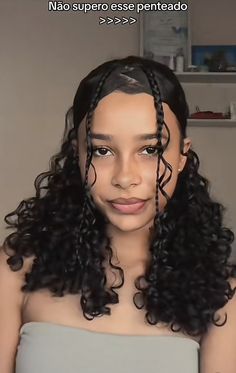 Beads In Curly Hair, Hairstyles For Mixed Curly Hair, Baddies Hairstyle, Curly Hair Dos, Curly Hair Summer, Curly Hair Videos