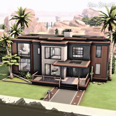 Nina Schmidt on Instagram: "MODERN FAMILY HOUSE 🏡 Speed Build & Download on YouTube | Link in Bio Gallery ID: ninahschmidt @thesims #thesims4 #thesims4builds #thesimscasas #sims #thesims #showusyourbuilds #simscommunity #simstagram" The Sims 3 House Ideas, Sims Modern House, House Plans Sims 4, Sims 4 Houses Download, Sulani Homes Sims 4, Modern House Sims 4, Small Sims 4 Houses, Sims House Ideas, Casa The Sims