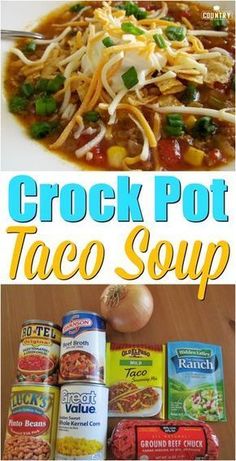 the crock pot taco soup is ready to be eaten and put in the freezer