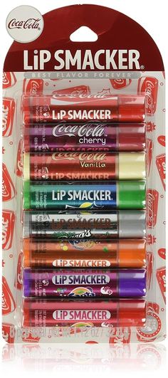 For Their Lips: Lip Smackers Lip Smackers Lip Gloss, Coca Cola Cherry, French Roll Hairstyle, Flavored Lip Gloss, Roll Hairstyle, Lip Conditioner, Lip Balm Set, Flavored Lip Balm