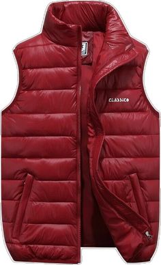 Men Winter Puffer Waistcoat Quilted Padded Vest Body Warmer Sleeveless Coat Soft