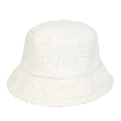 Sherpa Bucket Hat. New, Never Worn. White. Trendy White Winter Bucket Hat, White Winter Bucket Hat With Short Brim, White Brimmed Bucket Hat For Winter, White Short Brim Bucket Hat For Winter, Casual Winter Bucket Hat One Size, White Winter Cloche Hat, White Winter Cloche Cap, White Brimmed Warm Hat, White Curved Brim Bucket Hat For Winter