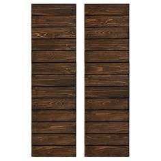 two brown wooden doors on a white background