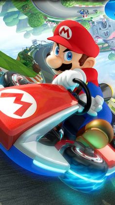 mario kart is riding on the nintendo wii