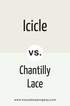 BM Icicle vs Chantilly Lace by Benjamin Moore Earthy Color Palette