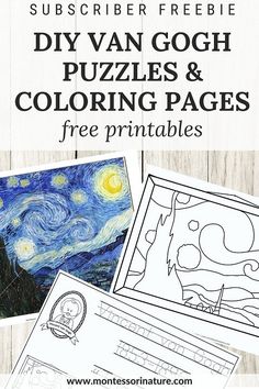 the starry night coloring pages with free printables for kids to color on