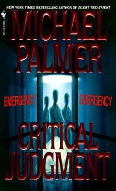 the cover of michael palmer's book, critical judgment