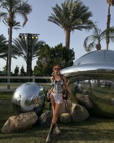 @chloesugarr showing us how festival style is done at Coachella styling a Louis Vuitton Palm Springs backpack from Mine & Yours. Shop more festival-ready pieces in-stores and online.