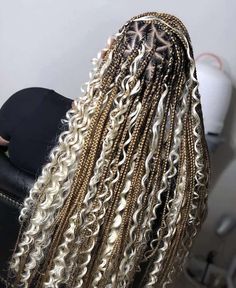 How to Bohemian Braids & 45 Bohemian Braids Protective Hairstyles Bohemian Braids Blonde And Black, Bohemian Goddess Braids With Beads, Bohohemian Braids, Multi Color Boho Knotless Braids, 27 And 613 Knotless Braids Boho, Medium Bohemian Knotless Braids With Color, Bohemian Goddess Braids With Color