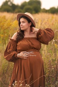 Rust maternity dress for photo shoot. The photography dress includes: - ruffled off the shoulder long sleeve crop top  -  long maxi skirt with ruffle , it has a train in the back, the skirt has slits on both sides - the skirt is adjustable in the back for smaller size Two piece photoshoot dress is  perfect for a boho styled photo shoot and more. It fits both maternity and non maternity clients. Unique choice for photographers closet and styled photo shoots.  This gorgeous boho set is made of ver Off-shoulder Maternity Maxi Dress, Flowy Off-shoulder Maternity Maxi Dress, Flowy Maternity Maxi Dress For Fall, Flowy Maxi Dress For Maternity In Fall, Bohemian Maternity Maxi Dress With Ruffles, Fitted Bohemian Maxi Dress For Maternity, Maternity Off-shoulder Maxi Dress With Ruffles, Maternity Bohemian Dress With Ruffles, Bohemian Maternity Dress With Ruffles