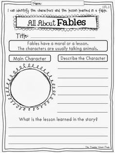 an animal's tale worksheet for children