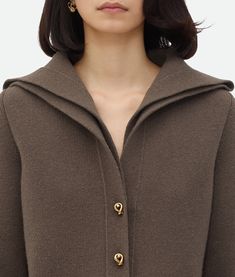 Find BOTTEGA VENETA Compact Wool Cardigan on Editorialist. Compact wool cardigan. Knot button details. Regular fit. Color: Chestnut Melange. 100% Wool. Luxury Brown Winter Cardigan, Designer Beige Cardigan For Fall, Luxury Collared Fall Sweater, Brown Button-up Sweater Coat For Work, Elegant Brown Sweater With Button Closure, Designer Fall Cardigan With Buttons, Designer Button Cardigan For Fall, Designer Cardigan With Buttons For Fall, Luxury Fall Cardigan With Buttons