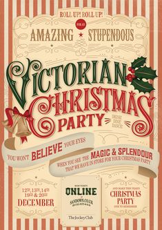 an old fashioned victorian christmas flyer