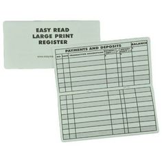 two blank paper sheets with the words easy read and labor print register