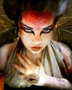 Dragon Costume Women, Makeup Tutorials For Beginners, Halloween Makeup Tutorials, Dragon Makeup, Dragon Halloween, Tutorials Makeup, Japan Cosplay, Dragon Queen, Halloween Beauty