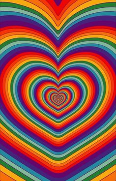 a colorful heart with many different colors