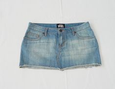 "Vintage 2000s Amazing Rare Women's Senim Mini Skirt Authentic VANS GOOD VINTAGE CONDITION Washed and sanitized!! Light Blue Jeans colour Cotton (Denim Jeans) Label Size: 5 . Please to better fit read the measurements below. Waist 15 inch , 38 cm. Round Waist 30\". Lenght 13 inch , 28 cm Washed and Sanitized. Item Posted from Italy This is a PRIVATE SALE The Photos are Real of the Items I sell in this auction. IF YOU HAVE QUESTION PLEASE CONTACT ME BEFORE BIDDING NO RETURN" Vans Vintage, Jeans Label, Jeans Colour, Mini Rock, Authentic Vans, Vintage 2000s, Light Blue Jeans, Tokio Hotel, Light Wash Jeans