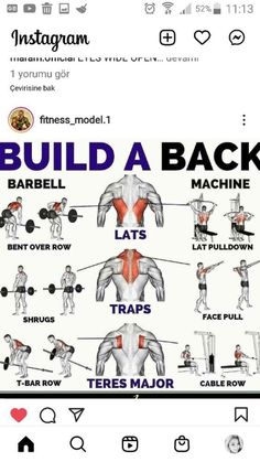 an image of the back muscles on instagramr, with instructions for how to do it