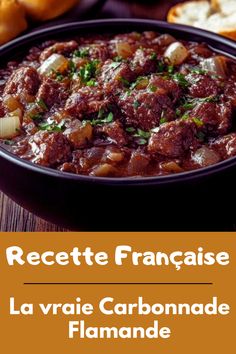 recette de la vraie carbonnade flamande French Food, Main Dishes, France, Texture