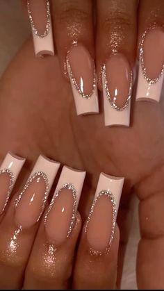 Unghie Sfumate, Nagel Tips, French Tip Acrylic Nails, French Acrylic Nails, Classy Acrylic Nails, Nails 2020, Nail Swag