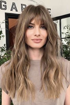 Long Haircuts With Bangs Wavy Hair And Bangs, Long Haircuts With Bangs, Trending Haircuts, Haircuts For Fine Hair, Haircuts For Long Hair, Long Hair Cuts, Gorgeous Hair