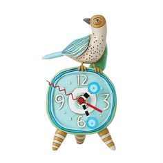 Perched (Bird) Desk Clock by Allen Designs - Quirks! Clock Diy Ideas, Bird Clock, Novelty Clocks, Clock Design Ideas, Best Wall Clocks, Clock Diy, Desktop Clock, Cuckoo Clocks, Clock Ideas