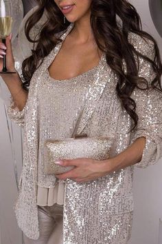 It's My Party Sequin Blazer | gussieduponline Ruffles Top, Sequin Vest, Dresses Work, Fall Chic, Sequin Blazer, Sequin Decor, Dresses Bodycon, Work Dresses, Blazer Set