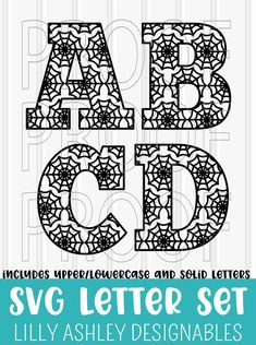 the svg letter set has been designed to be used as an adult coloring book